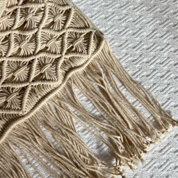 American Eagle Outfitters BOHO Fringed Tapestry Woven Crossbody Bag Purse - Picture 2 of 11